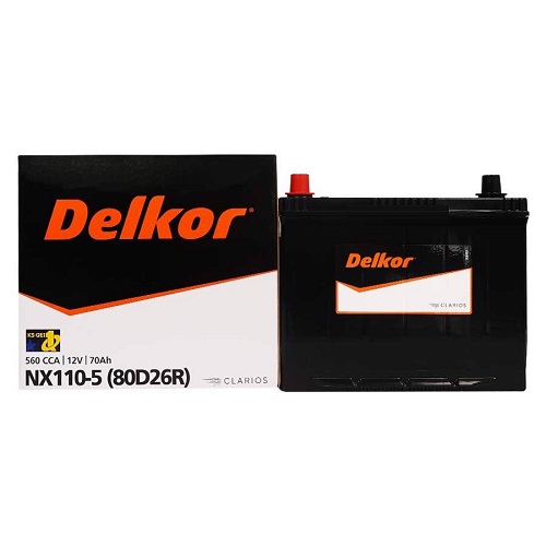 Ắc quy Delkor NX110-5R 80D26R 12V 75Ah