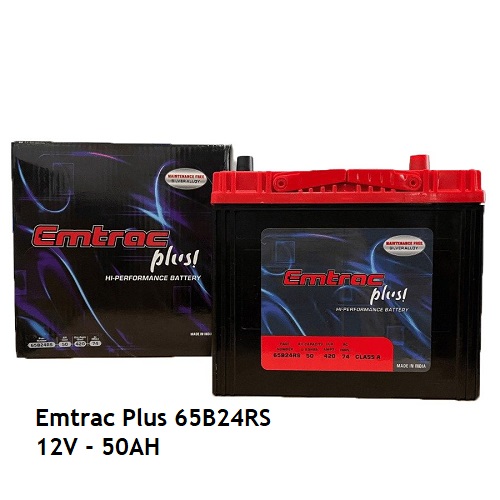 Ắc Quy Emtrac Plus 65B24RS (12V - 50Ah)