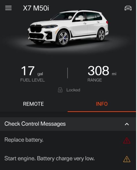 Lỗi bình ắc quy chính của xe BMW X7