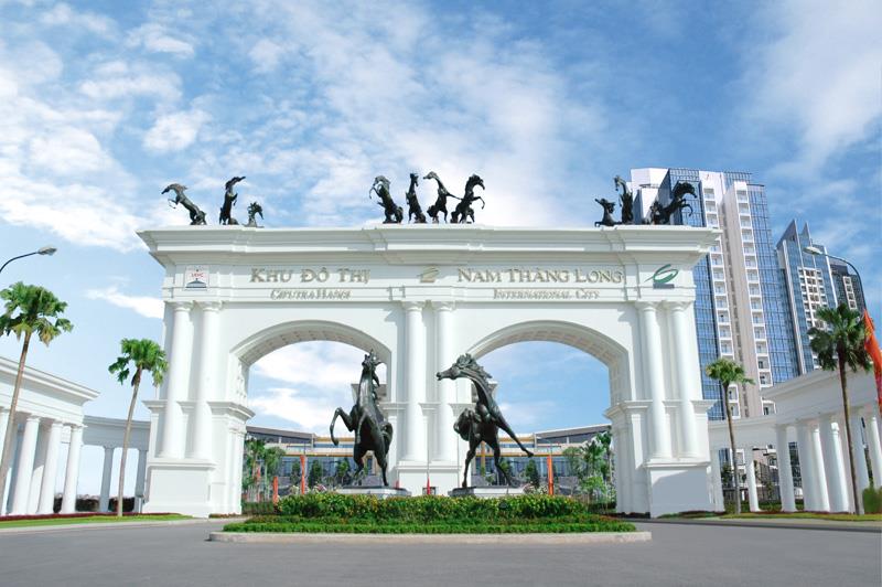 cổng vào của KDT Ciputra Nam Thăng Long